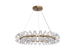 Люстра подвесная латунь, стекло прозр. d60см Garda Decor