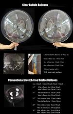 Сфера 30" Deco Bubble (черная упаковка), Прозрачный, Кристалл Fl