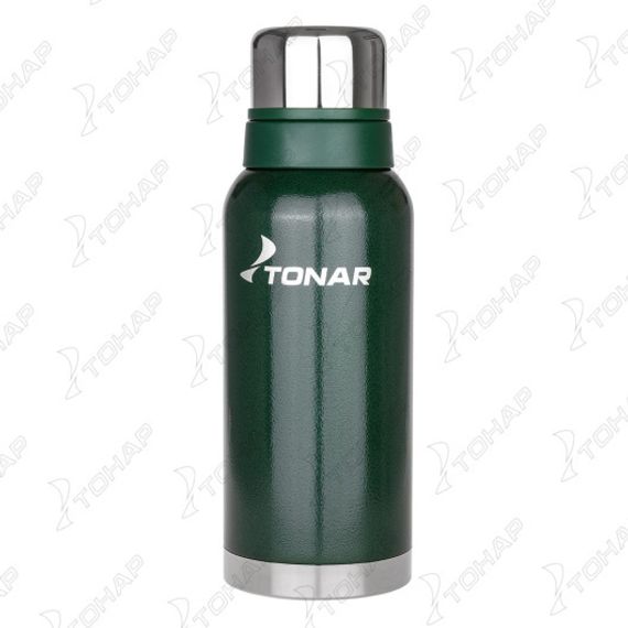 Термос (HS.TM-057-G) 1000ML с ситечком зеленый (2 крышки-кружки) TONAR