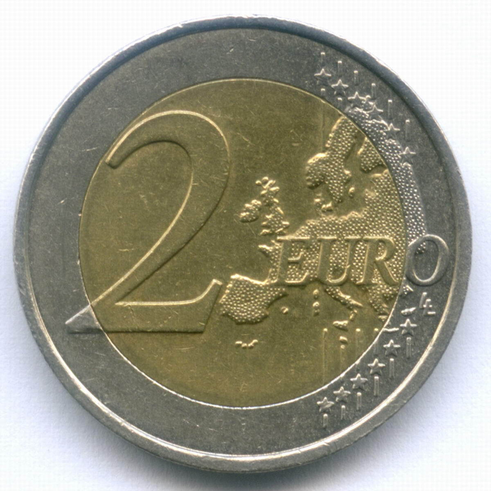 2 евро 2010 год. Франция. 70 лет речи Шарля де Голля. Биметалл XF