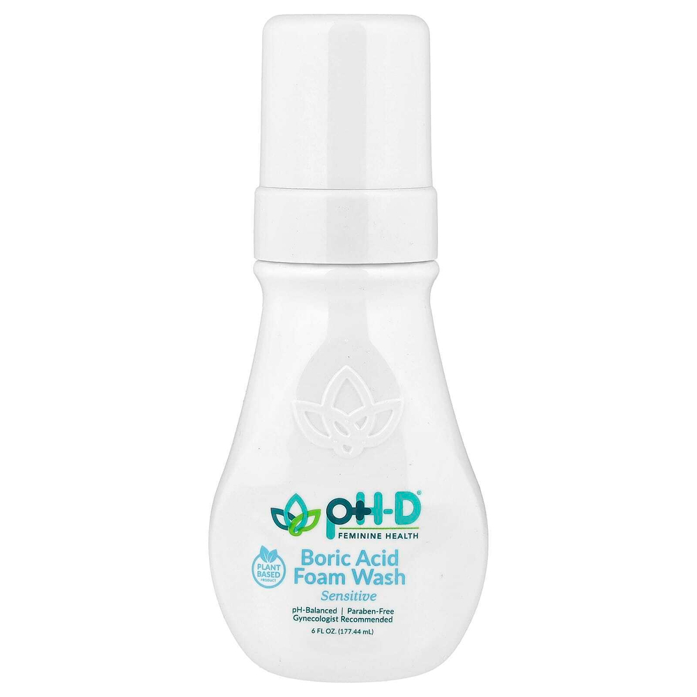 pH-D Feminine Health, борная кислота, пенка для умывания для чувствительной кожи, 177,44 мл (6 жидк. унций)
