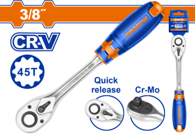 Ключ-трещотка 3/8" 205 мм (10/40) WADFOW WRW1238