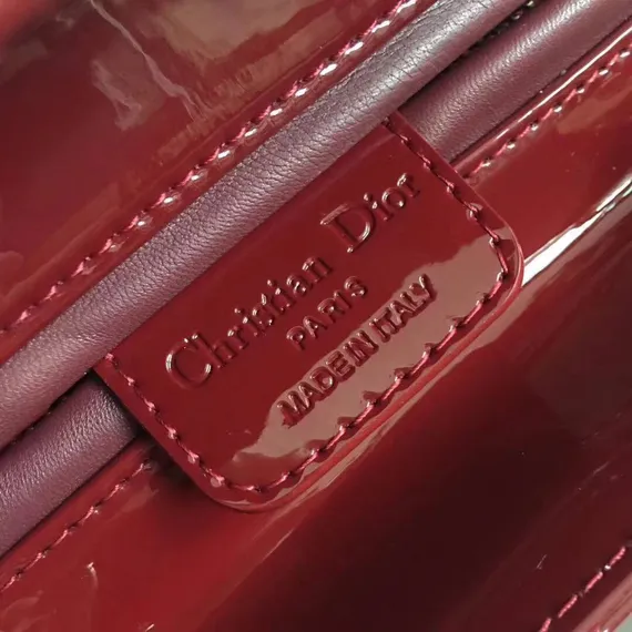 Сумка Dior Lady Dior My Abcdior, модель маленького формата вишневый