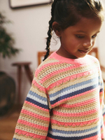 Лонгслив вязаный и брюки широкие в комплекте для девочки Next E25-163, Розовый, Голубой