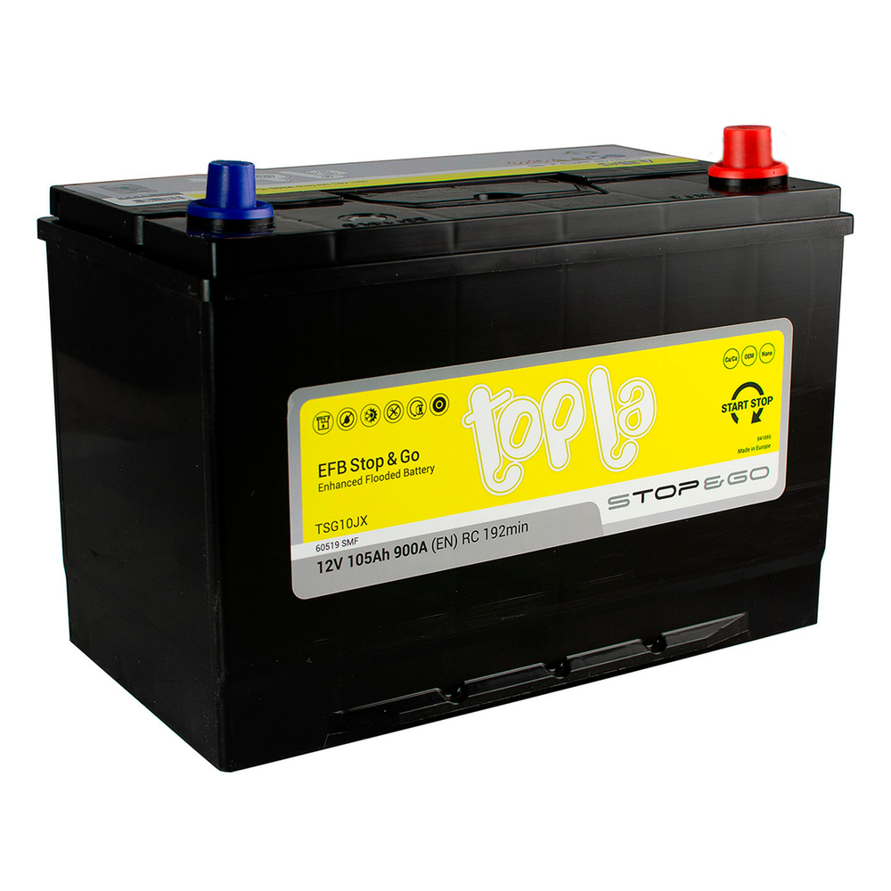 Аккумулятор TOPLA EFB Stop &amp; Go (105Ah, 900A, R+)