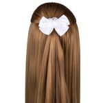 Бант для волос 8х10 см, 10х12 см, 8 см на резинке, белый, АССОРТИ, MONTE VITA, 457117