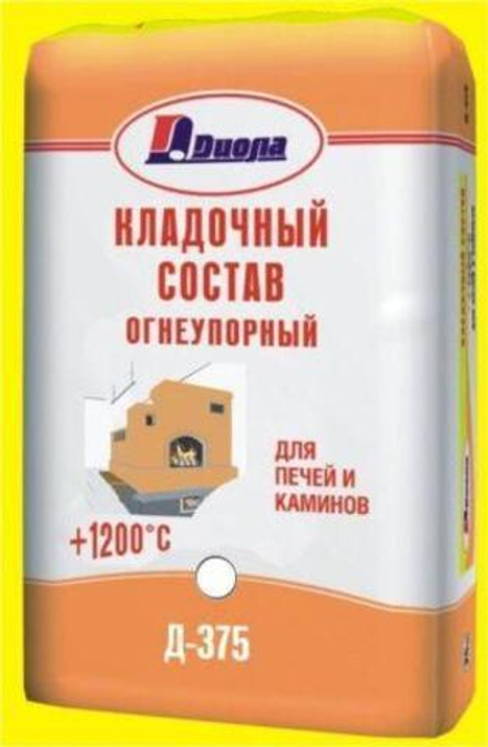 Д-375 Кладочный состав для печей и каминов +1200 5кг