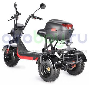 Электроскутер WHITE SIBERIA TRIKE MINI 1500W - Черный фото 3 фото №5