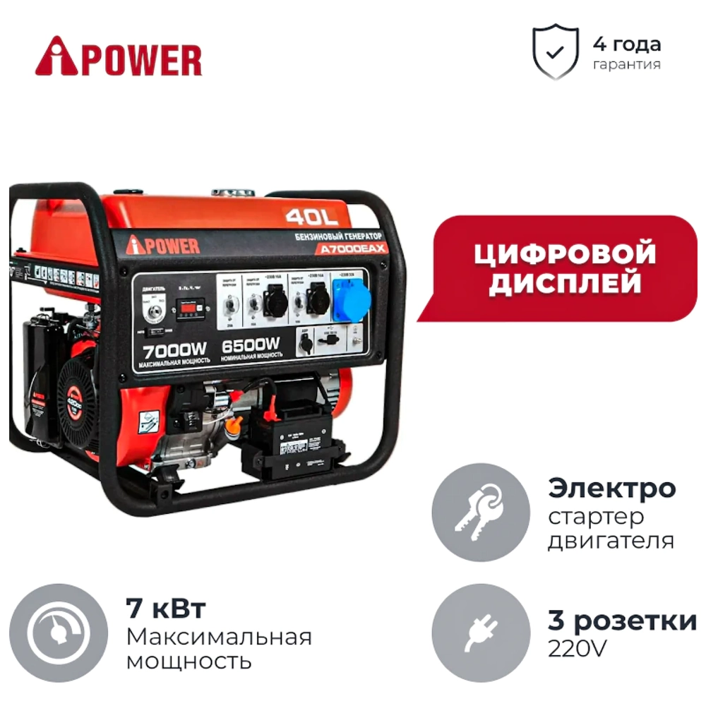 A-iPower A7000EAX бензиновый генератор 20119