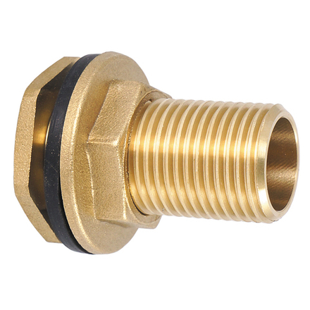 Штуцер (врезка) в бак с прокладкой 3/4" (латунь),MP-У