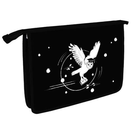 Папка д/труда А4 (335*240*85) 2отд. молния сверху, пластик/ламинат "Сова ученая"