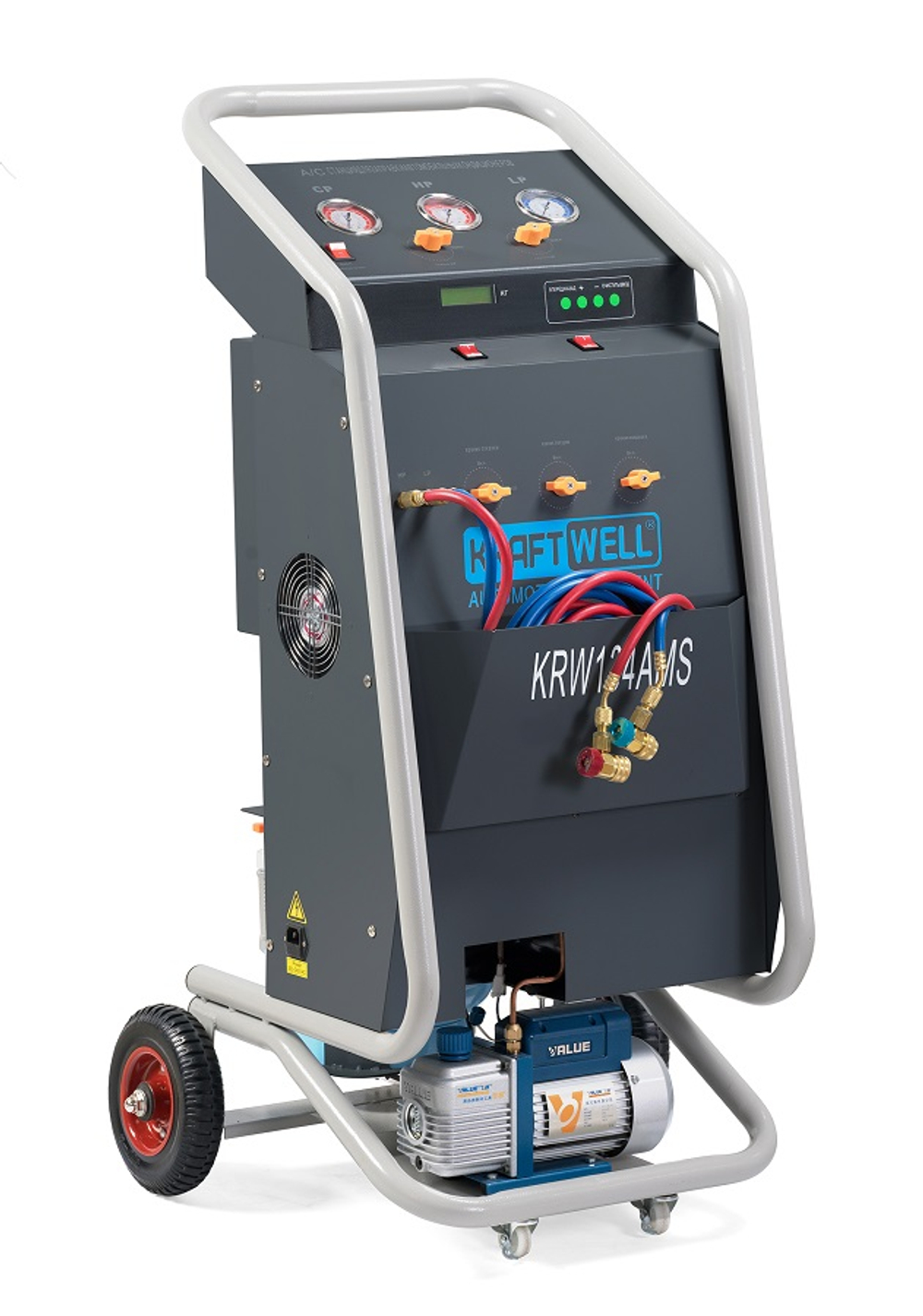 KraftWell KRW134AMS_demo Станция ручная для заправки автомобильных кондиционеров