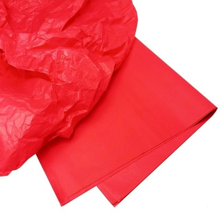 Бумага тишью "красная" 500х650мм, 10 листов