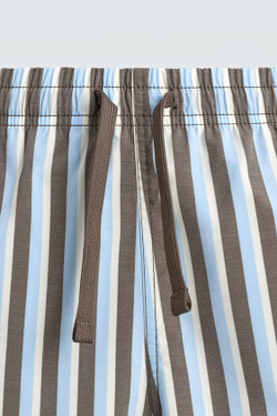 ZARA ПЛАВКИ В ПОЛОСКУ, НЕБЕСНО-ГОЛУБОЙ