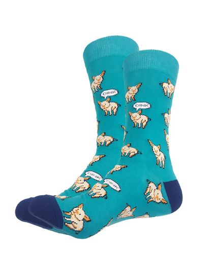 Носки Хрюшки, р-р 40-44 (небесно-голубой)