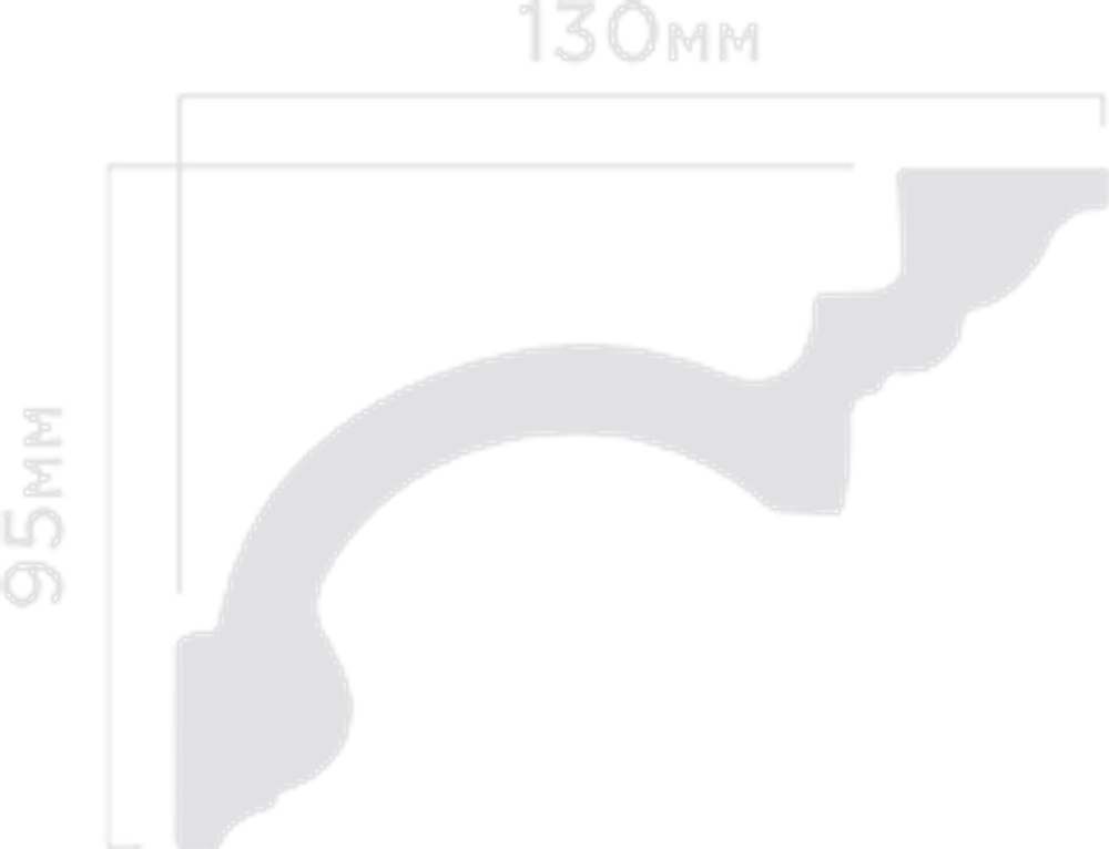 Карниз HiWood, 130x95 мм