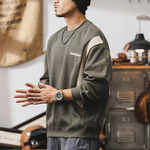 Свитшот мужской со вставками,осенний свободная модель.