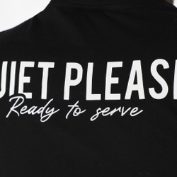 Мужское теннисное поло Quiet Please Ready To Serve T-Shirt Men - Black, White