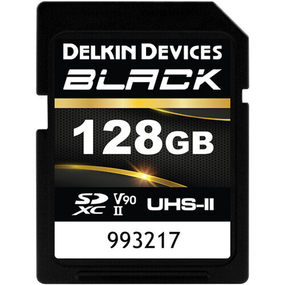 Карта памяти Delkin Devices Black SDXC 128GB UHS-II V90, R/W 300/250 МБ/с