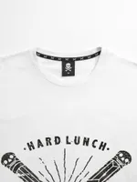 Футболка Hardlunch оверсайз Fork and Knife белая
