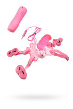 Вибробабочка на ремешках Butterfly ( 7 режимов ) (Цвет: розовый)