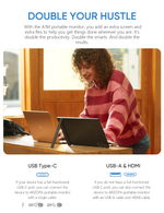 17.3" Портативный монитор Arzopa A1M FHD IPS 1920x1080, 60 Гц