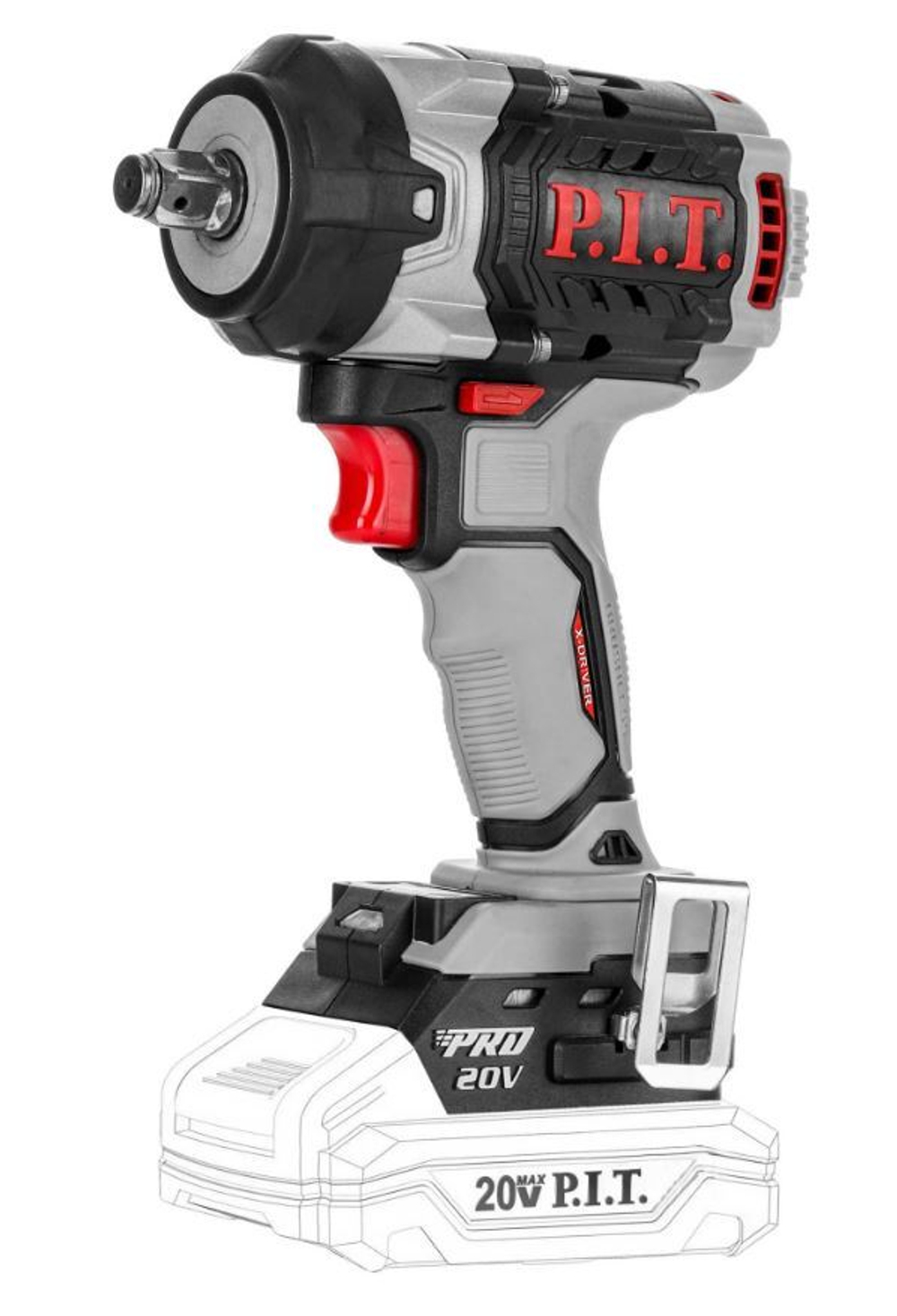 ЕАС Гайковерт АККУМ. PIW20H-600A SOLO  (бесщет., 20В, 3 600Нм, 1/2'', 3ск, 0-2800уд/мин)