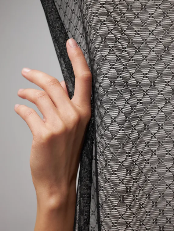 Сетка эластичная бантик оптом, черный 170