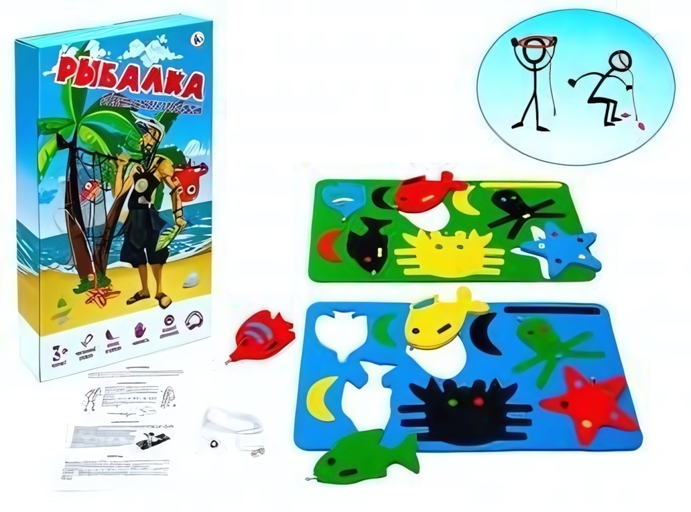 Игра настольная "Рыбалка" ловим рыбу головой (Ракета)