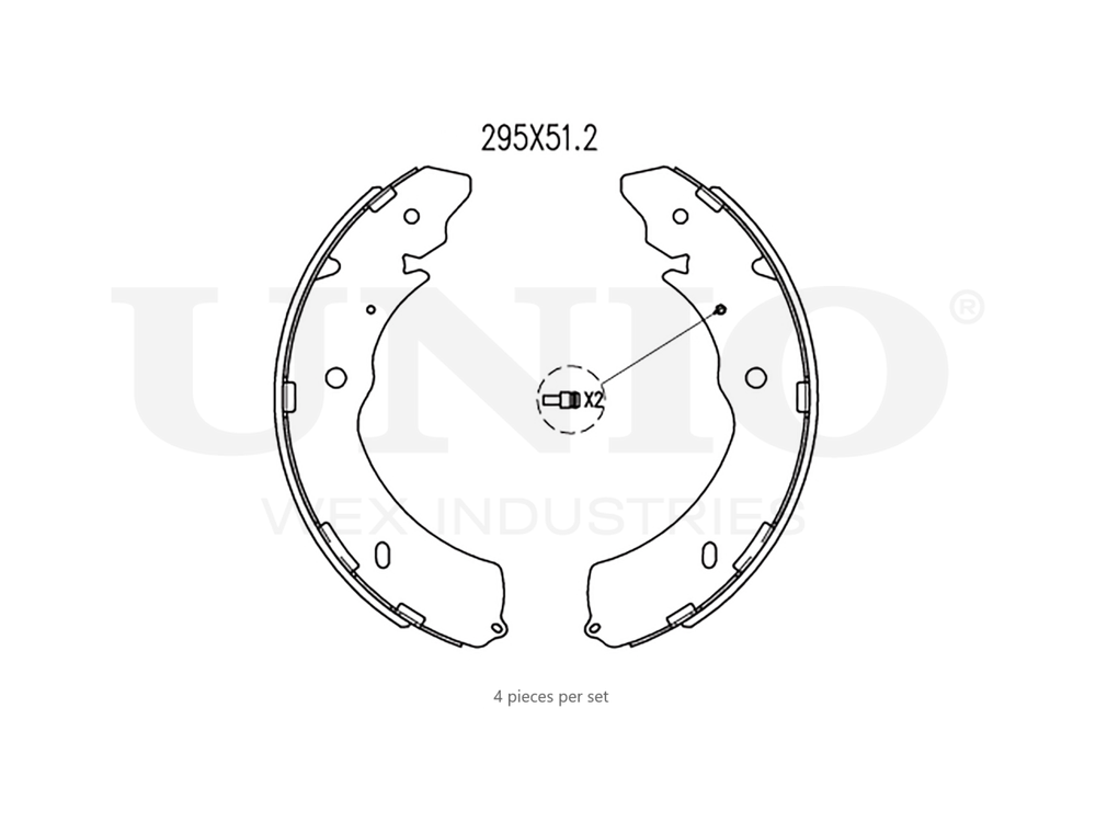 Колодки тормозные бараб. задние UNIO BRP-10010