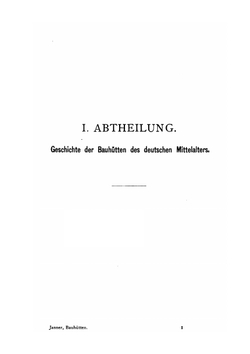 Die Bauhütten Des Deutschen Mittelalters | Ferdinand Janner