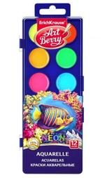 Акварель "Artberry Neon" 12 цветов, без кисти, пластик (Erich Krause)