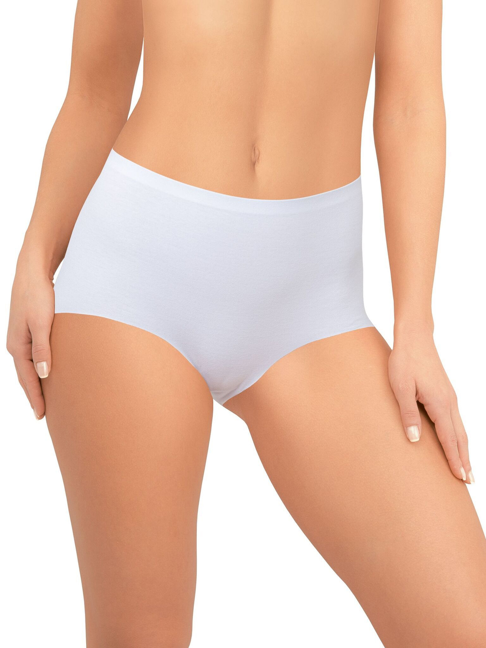 Бесшовные трусики-макси без рисунка (Размер: XXXL) (Цвет: черный)