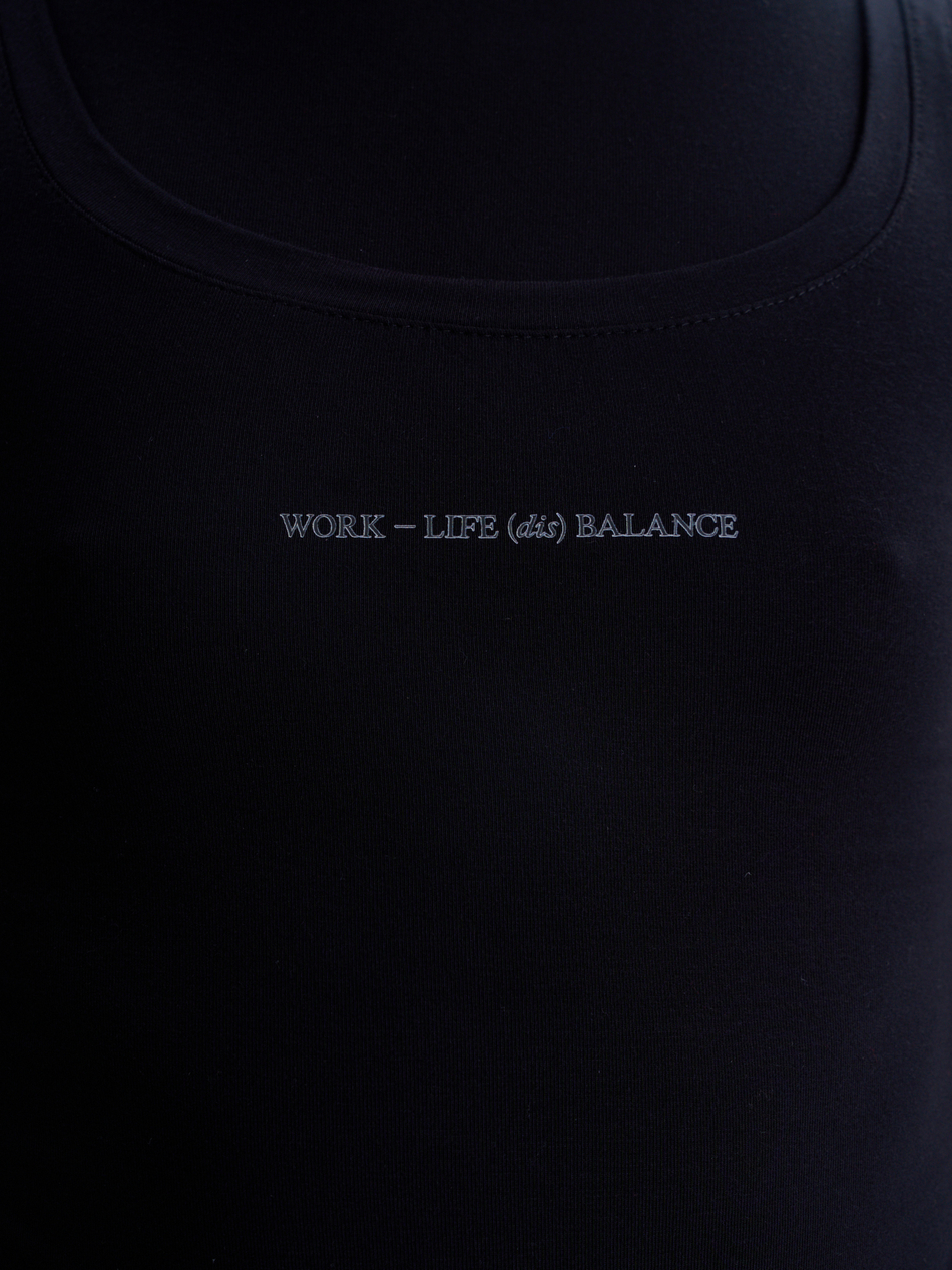 Майка "(dis)balance" черная