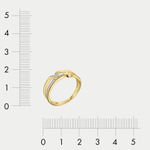 Кольцо женское из желтого золота 585 пробы с фианитами (арт. к1442л)