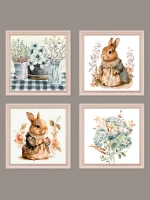 Картины на стену интерьерные на холсте 4 шт