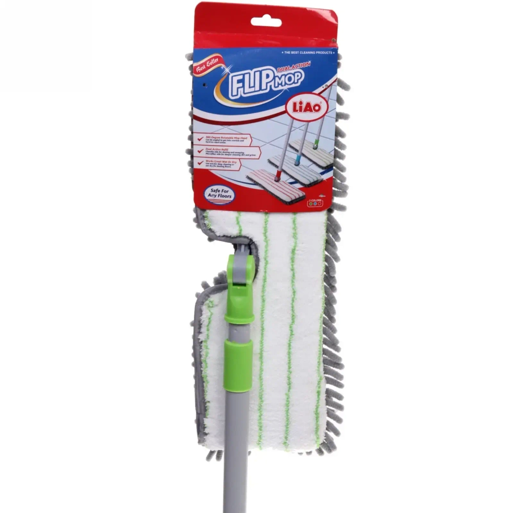 Швабра «Liao» с двухсторонней насадкой из микрофибры A130095G