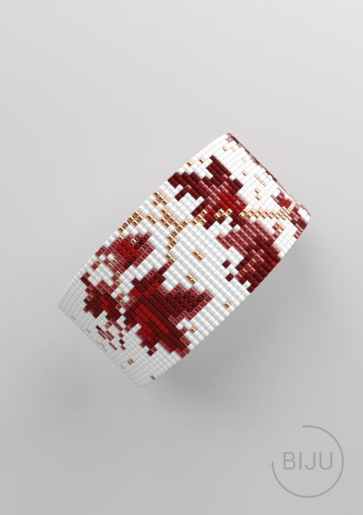 Схема LOOM, Схема браслета на станке, узор из Miyuki Delica 11/0, файл PDF, №438L