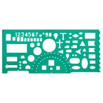 Линейка офицерская гибкая, 20cм, зеленая, Стамм