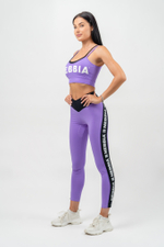 Леггинсы HIGH WAISTED SIDE STRIPE LEGGINGS ICONIC 209 Лиловые
