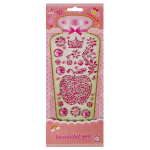 Наклейки-стразы Alingar, акриловые, "Яблочко", яблоко, цветы, корона, пакет с европодвесом