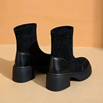 NX DOUGHNUT Crew Sock Boots 7.5cm Women"s Black
