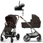 Коляска Cybex Balios S Lux TPE complete Cloud G Stone Grey Plus Base G 4 в 1 Chocolate Brown с дождевиками