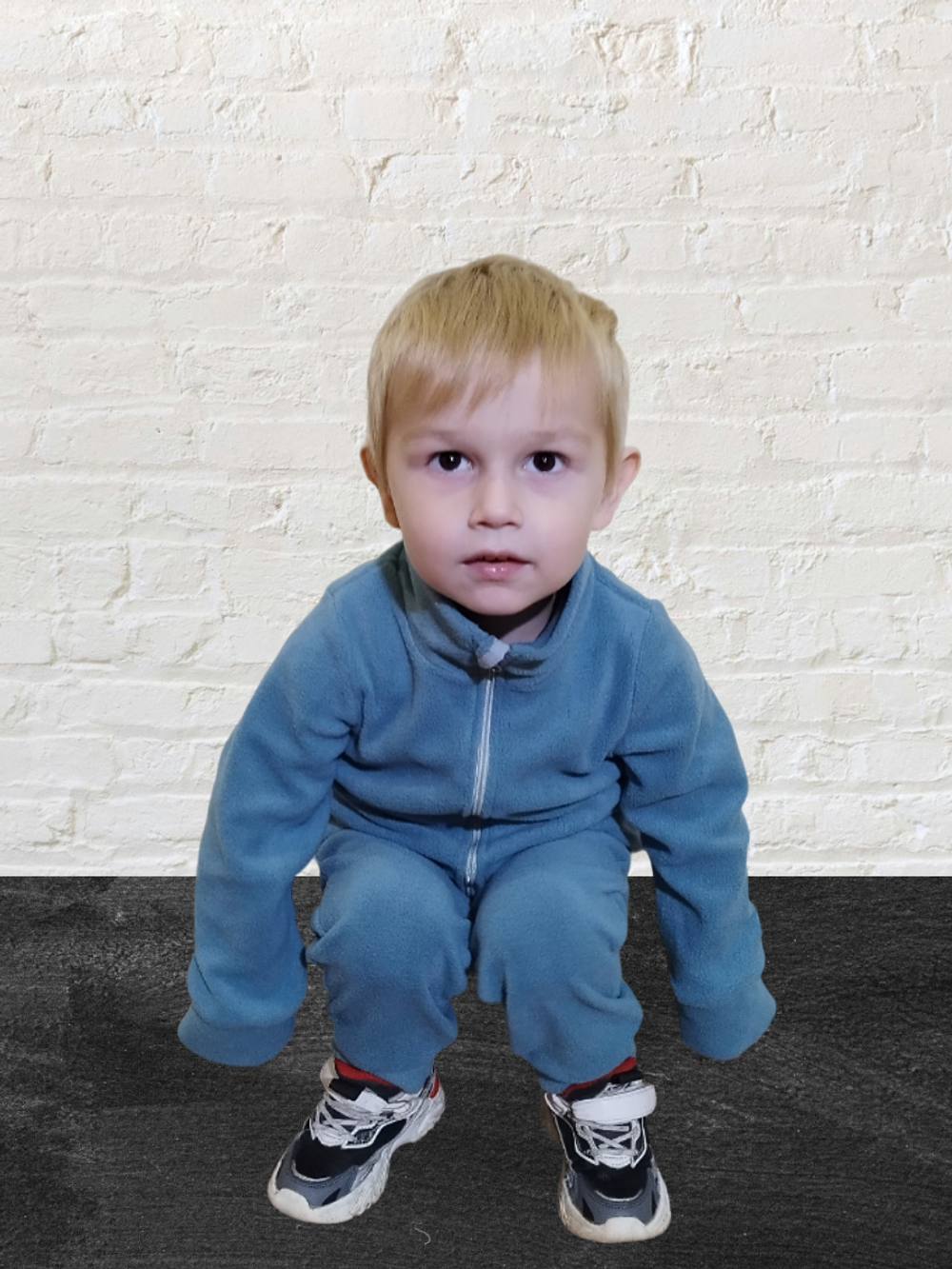 1141 Комбинезон детский флис джинс1 (60-116)