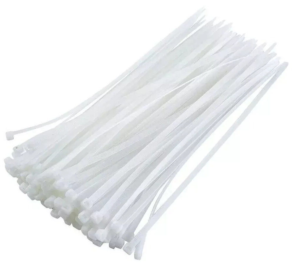 Стяжки нейлоновые КСС 4х300 белые (100шт/уп) (For tisflex) КВТ 49399