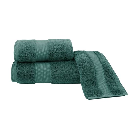 Полотенце махровое DELUXE темно-зеленое Soft Cotton
