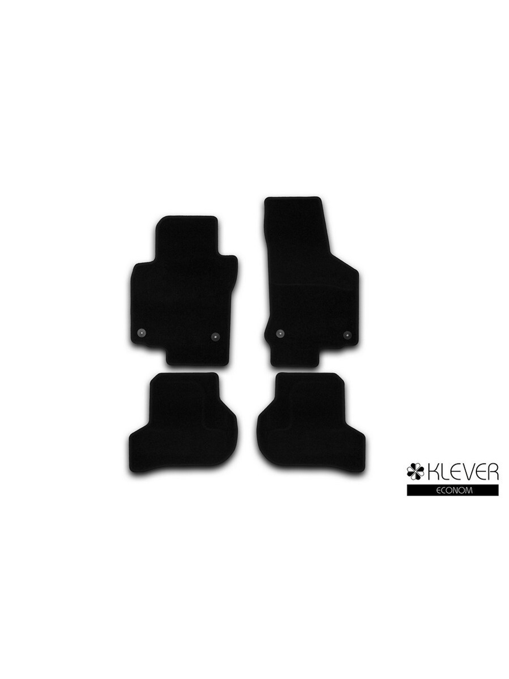 Коврики в салон для VOLKSWAGEN Golf VI 2008-2012, хэтчбек, 4 шт. (текстиль) KLEVER01512601200K