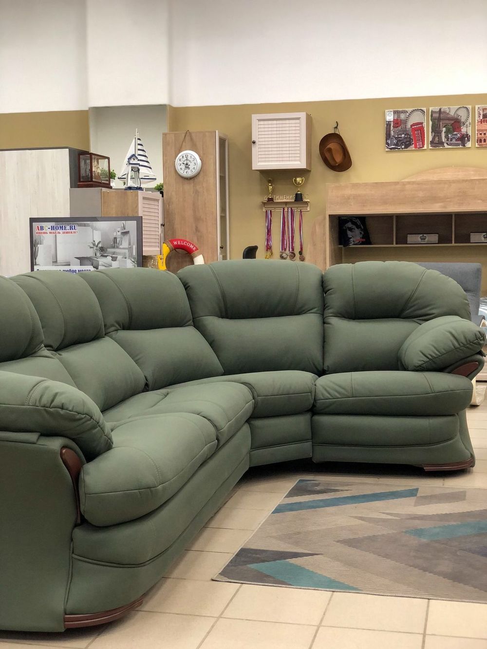 Диван "Квин 6" угол   БОЛЬШОЙ правый с механизмом седафлекс, Новый Век, г.Екатеринбург (Dacota-14, 1 категория)