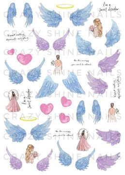 Слайдер-дизайн Crazy Shine Nails mini: Ангелы