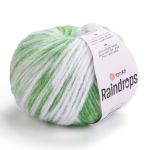 Пряжа YarnArt (ЯрнАрт) Raindrops / уп.10 мот. по 50 г, 115 м, 2912 зеленый меланж